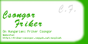 csongor friker business card